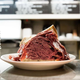 Corned beef sandwich on deli counter